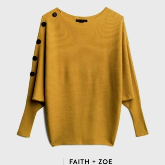 Tibi Sweaters Nwt Faith Zoe Tibi Dolman Ribbed Sleeve Pullover
